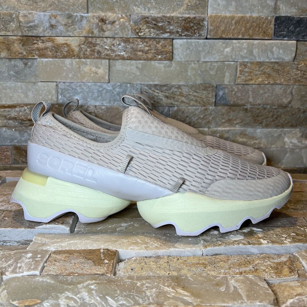 Sorel Kinetic Impact Cream/Yellow Sneakers Women's Size 8 4692-278